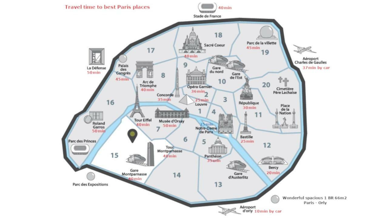 Grand F4 De 70M2 Pour 6 Personnes - Paris 12Eme Gare De Lyon, Orly Airport Lägenhet Thiais Exteriör bild